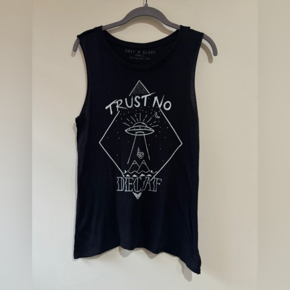 Black Graphic Muscle Tee